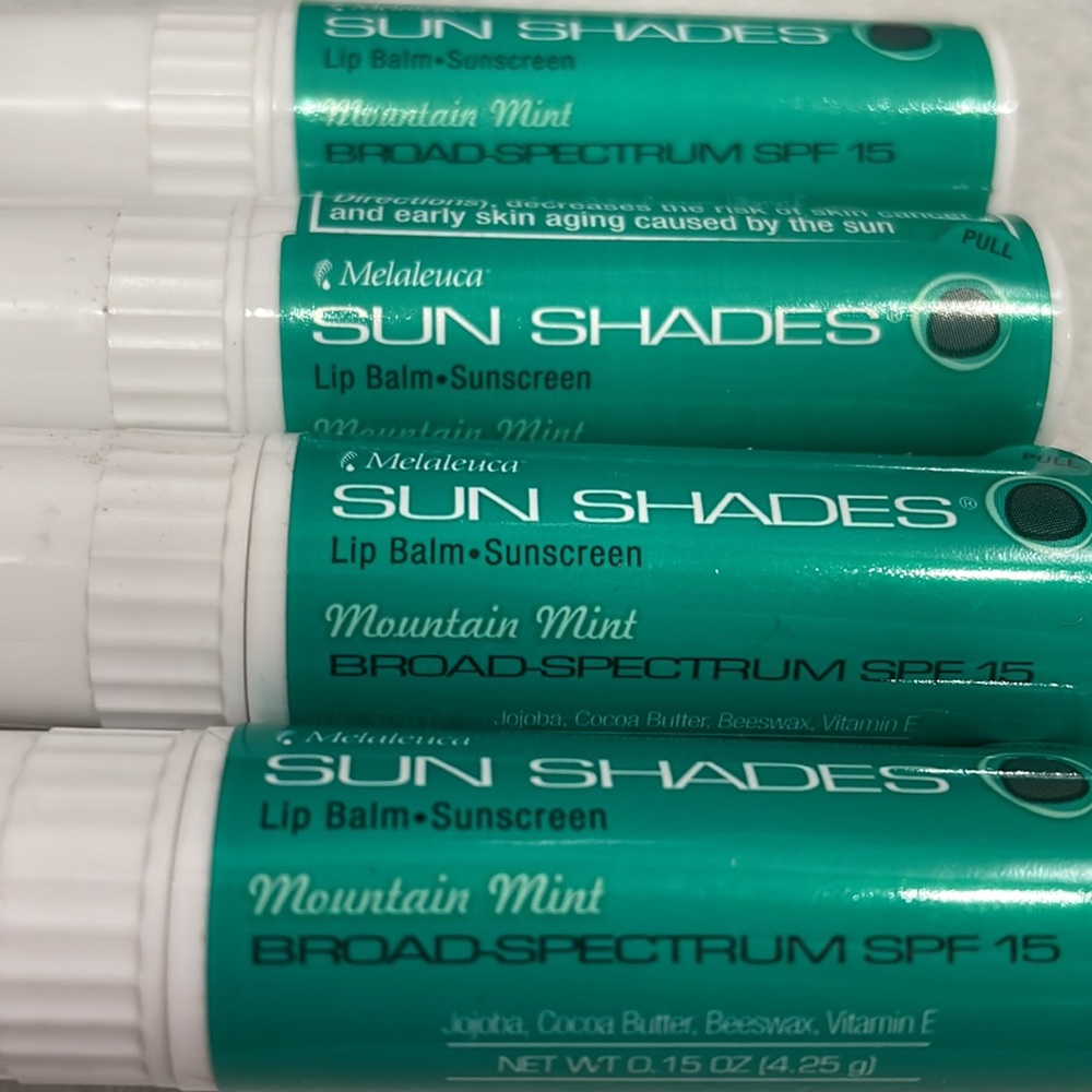 4 x Mountain Mint Lip Balm Melaleuca Sun Shades